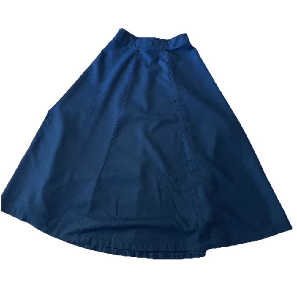 Tintern 1980s black all‎ wool A-line swing skirt-size 8-unlined-Secretary style